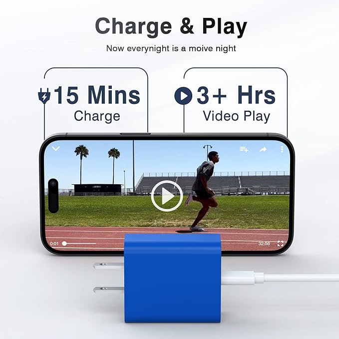 2 Pack USB C Charger, 20W PD Fast Charger Dual Port Plug Type C Charger Compatible for iPhone 12/13/14/15/16/17/Pro/Pro Max/Plus/X/SE3 iPad Pro Cube,Galaxy S25/S24 Dark Blue