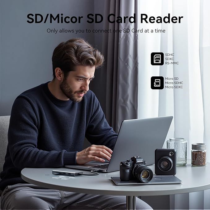 USB C Docking Station Dual Monitor HDMI Adapter for Dell HP Lenovo,Laptop Docking Station 3 Monitors USB C Hub Multiple Adapter Dongle with 2 HDMI 4K+VGA+100W PD Charger+3 USB Port+SD/TF Card Reader