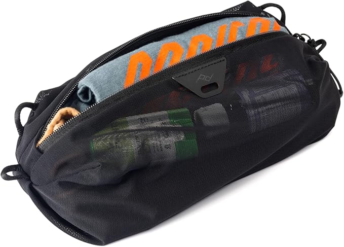 Peak Design Ultralight Mesh Packing Cube, Black, Stretchy Mesh Luggage Cube with Strap Attachment Points and Luggage Pass Throughs, Zipper Opening, Travel Organizer for Men and Women, Size XS