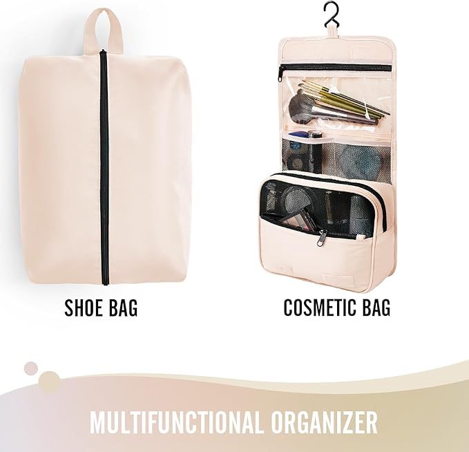 Veken 8 Set Packing Cubes, Travel Gifts for Women Mom, Carry on Suitcase Organizer Bags with Hanging Toiletry Bag and Large Laundry Bag, Travel Essentials Luggage Accessories for Cruise Ship