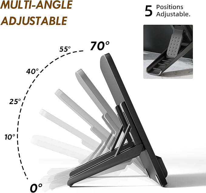 Extra Large Tablet Stand Adjustable Digital Drawing Tablet Holder Desktop Foldable Compatible with iPad,Fire HD,Galaxy Tab,Surface Pro,Graphics Tablet and More,Fit 7-23.8 inch