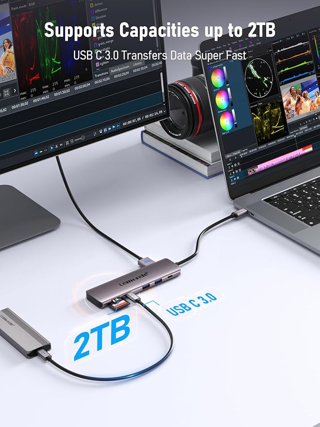 USB C Docking Station Dual Monitor, 10 in 1 USB C Hub with 2 HDMI Ports, PD Charging, SD/TF, 5 USB C/A Ports, Dual HDMI Adapter for Dell XPS/HP/Lenovo/Surface