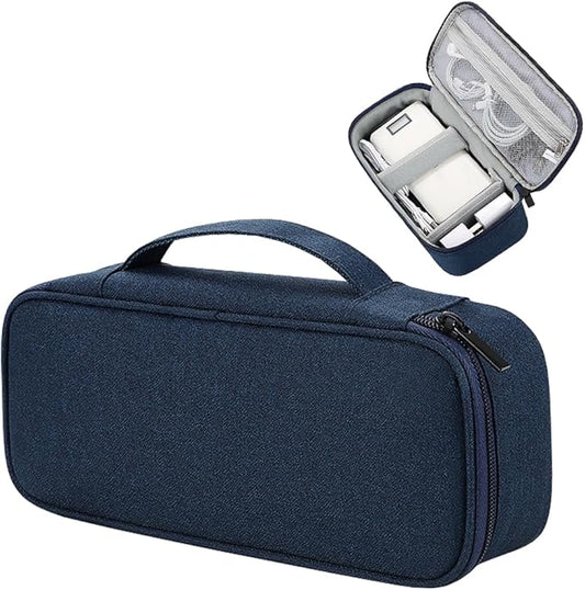 Teskyer Electronics Organizer Travel Case, Waterproof Portable Tech Accessories Pouch with Organized Compartments for Cables, Phone, Chargers, Earphone, Navy Blue