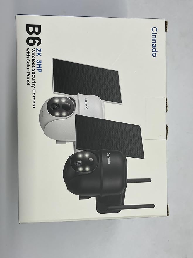2K Cameras for Home Security-2.4G WiFi Outdoor Camera Wireless Solar/Battery Powered, 360° Viewing, Human Detection, Color Night Vision, Cloud/SD Storage B6 (B6-Black-1pack-2.4G)