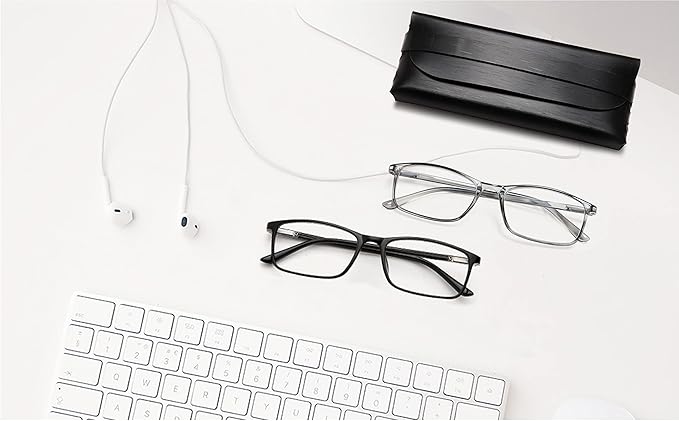 Professional Reading Glasses for Men/Women, Blue Light Blocking Computer Readers with Spring Hinges for Glare and UV Protection