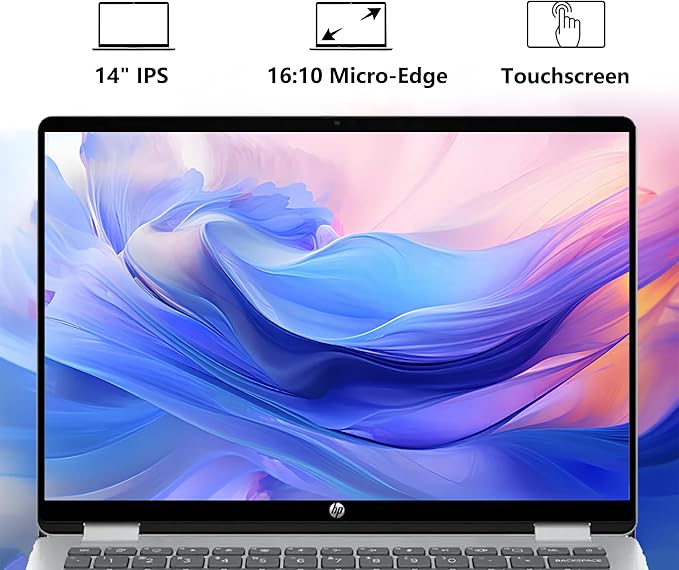 HP OmniBook 5 Flip 2-in-1 Laptop | 14" WUXGA IPS Touchscreen | 10-Core Intel Core 7 150U | 16GB DDR5 1TB SSD | Backlit Keyboard Wi-Fi6E 5MP IR Privacy Camera Win 11 w/DLCA Accessory