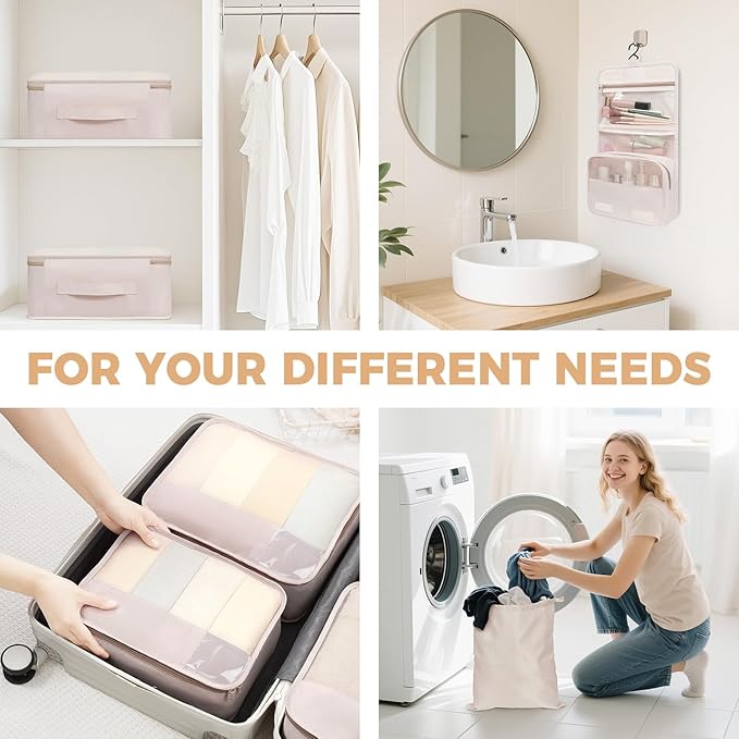 BAGAIL 9 Set Packing Cubes Luggage Packing Organizers for Travel Accessories