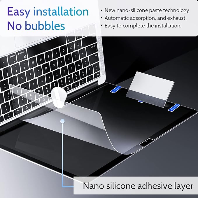 3-Pack Anti Blue Light Screen Protector for MacBook Air 13.6/13 Inch (2022-2025, M2 M3 M4 Chip), 13.6inch Mac Laptop Glare Filter Uv Blocker Shield Cover Eye Protection Film