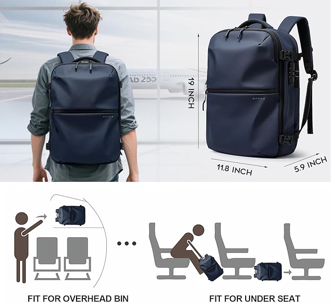 BANGE Travel Backpack with TSA lock version can hold 15.6 inch Laptop suitable Daily Commute and Overnight Flight Approved Anti-theft Bag
