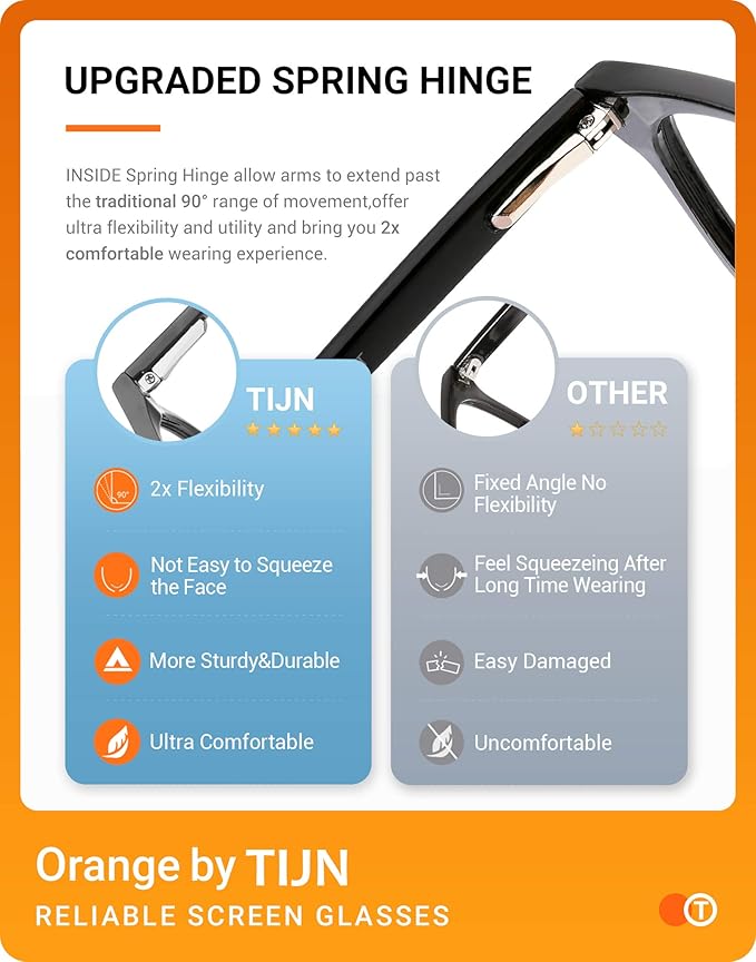 TIJN Blue Light Blocking Glasses for Women Men Clear Frame Square Nerd Eyeglasses Anti Blue Ray Computer Screen Glasses (Purple)