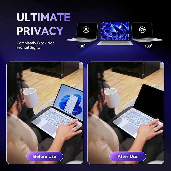 Privacy Screen for Surface Laptop 6/5/4/3-15 Inch, Removable Computer Screen Anti-Spy Filter Shield for Microsoft Surface Laptop 15in