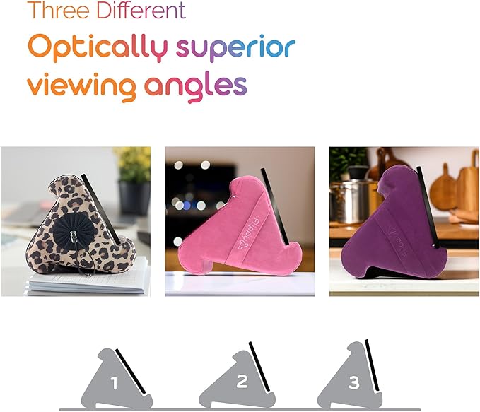 Flippy Tablet Pillow Stand - Cushion Tablet Stand & Holder, Bed Support for Lap and Desk, Compatible with Phone & Book Reading: Kindle, iPad Pro, iPhone & Samsung - Greyster