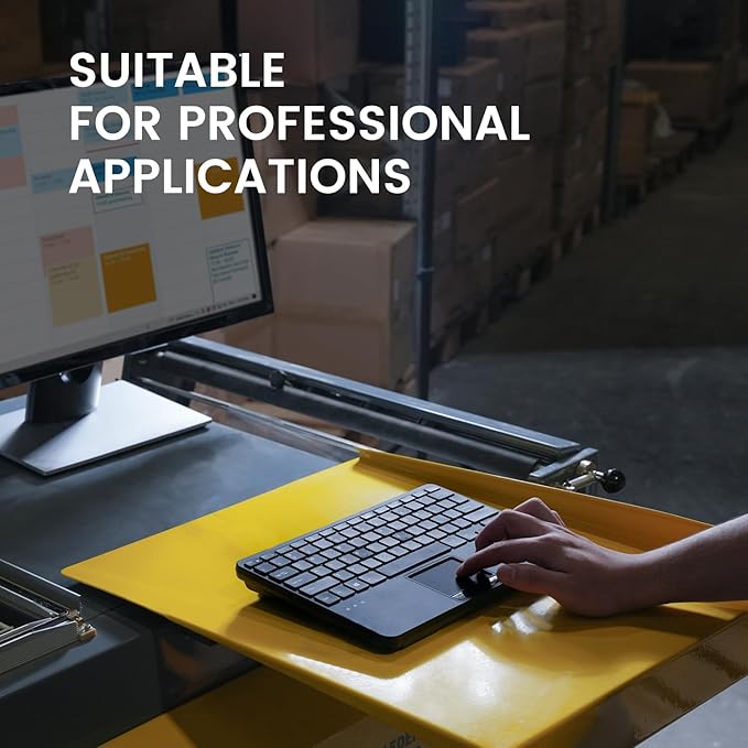 Perixx PERIBOARD-725 Wireless Keyboard with Touchpad - Multi-Device Connection with 2.4G and Bluetooth - Silent Scissor Keys - 11.18x7.17x1.1 Inches Dimension - US English