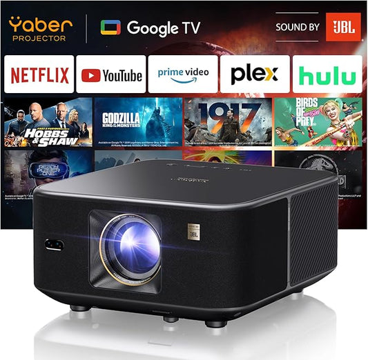 K3 Smart Projector with GTV, 30W Speaker Sound by JBL, Dolby Audio, Home/Outdoor Movie Projector with WiFi6 and Bluetooth, Auto Screen Adaptation,Netflix 7000+app