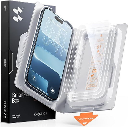 SMARTDEVIL 2 Pack Screen Protector for iPhone Air, Bubble-and-Dust-Free Box, HD Tempered Glass, Military Grade Shatterproof & Ultra Durable, Easy Installation