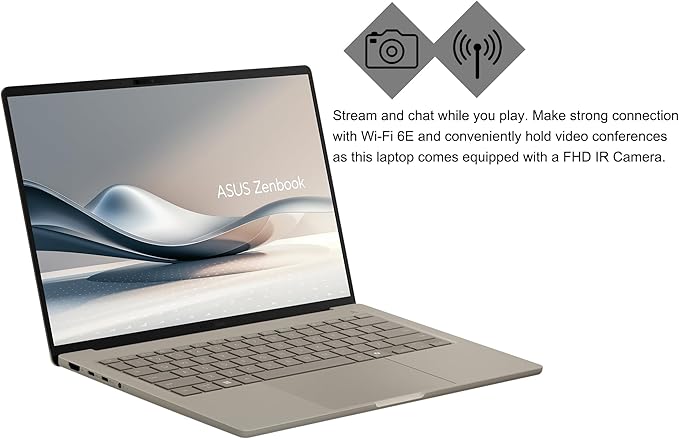 ASUS Zenbook A14 Laptop 14" WUXGA OLED (100% DCI-P3, 600nits HDR) Qualcomm 8-core Snapdragon X Plus (Up to 45 Tops) 16GB RAM 512GB SSD for Creator Business Professional Win11 ICP Hub w/Copilot+ AI