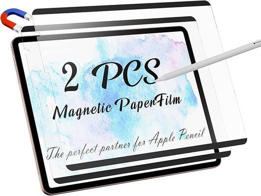 2 Pack Magnetic Screen Protector for iPad Air 5th 4th & iPad Pro 11"(2018-2022) Feel Like Writing Drawing On Paper, Removable Matte Anti Glare
