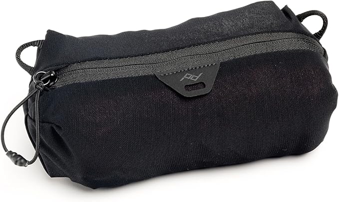 Peak Design Ultralight Mesh Packing Cube, Black, Stretchy Mesh Luggage Cube with Strap Attachment Points and Luggage Pass Throughs, Zipper Opening, Travel Organizer for Men and Women, Size XXS