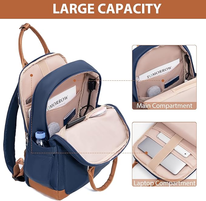 LONG VACATION Carry On Luggage Sets 3 Piece 20 Inch Suitcase Set, ABS+PC Hardshell Lightweight Travel Luggage with Spinner Wheels & YKK Zipper TSA Lock (20 INCH (BP/TB), NAVY)