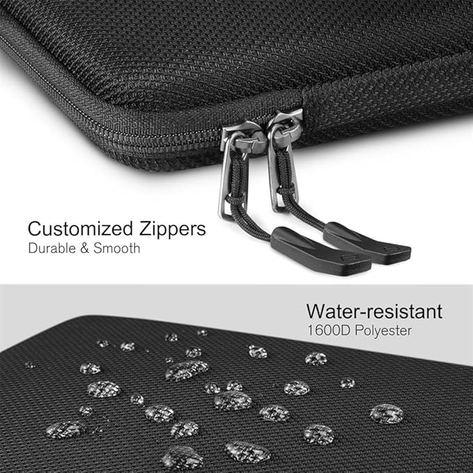 FINPAC Hard Laptop Sleeve Case for 15.3 inch MacBook Air M4 M3 M2 2025 2024, 16.2 inch MacBook Pro M4/M3/M2/M1 Pro/Max A2991 A2780 A2485 A2141, Waterproof Case for Surface Laptop/Book, Black