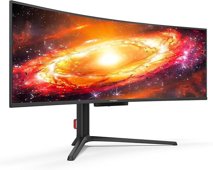 INNOCN 49" OLED Ultrawide Curved Gaming Monitor 5120 x 1440p 144Hz, 0.03ms, USB Type C 90W, HDMI 2.1, DisplayPort, USB Hub, Speakers, Adaptive-Sync, Adjustable Stand, Black
