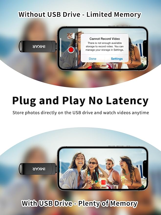 MFi Certified 256GB Flash Drive for iPhone iPad, IMKAR Memory Stick Storage for Photos Videos, Compatible with iPhone iPad Android and PC, Plug and Play No Application Required (Metal Gray)