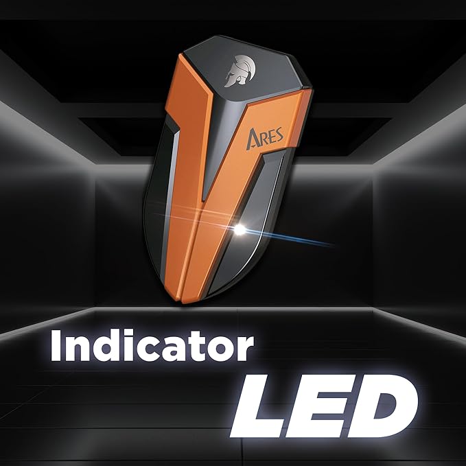 DATO ARES Amber Shield 500GB Portable SSD, Portable Solid State Drive w/LED, USB 3.2 Gen 2x2 Type C External Solid State Drive, External SSD (Up to 1600/1500 MB/s)