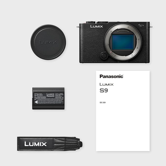 Panasonic LUMIX S9 Mirrorless Camera, 24.2MP Full Frame with Phase Hybrid AF, New Active I.S. Technology - DC-S9BODYK (Black)