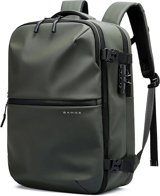 BANGE Travel Backpack with TSA lock version can hold 15.6 inch Laptop suitable Daily Commute and Overnight Flight Approved Anti-theft Bag