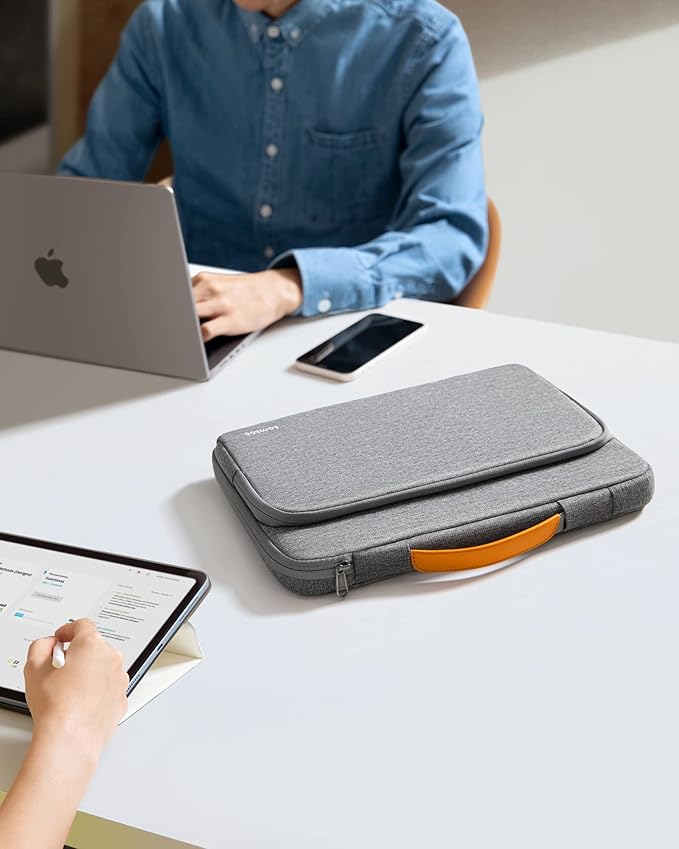 tomtoc 360 Protective Laptop Carrying Case Compatible with 14-inch MacBook Pro M5/M4/M3/M2/M1 Pro/Max 2025-2021, 12.9-13 Inch iPad Pro/Air, Water-Resistant MacBook Accessory Bag Sleeve