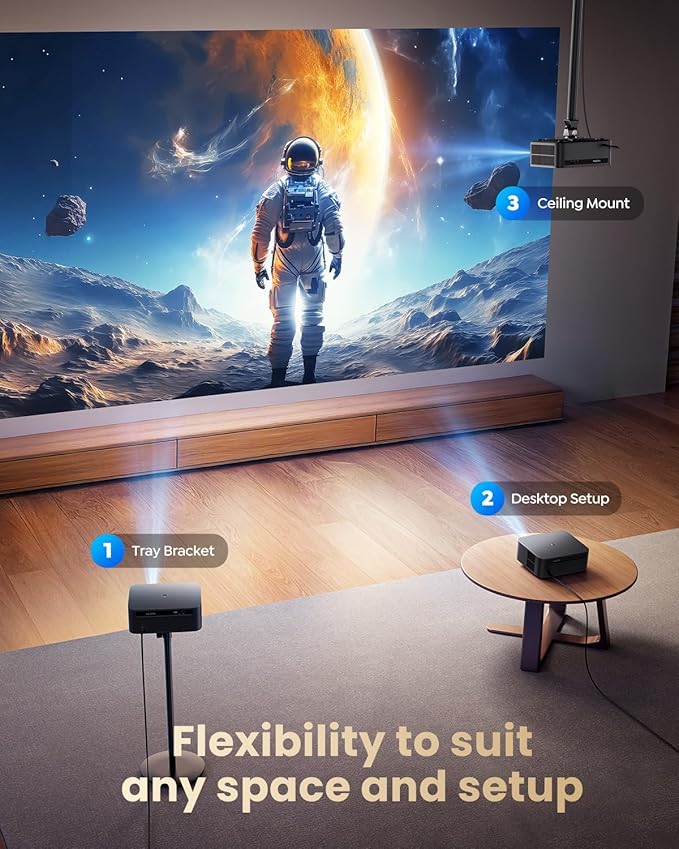 Google TV 4K Supported Smart Projector,Outdoor & Home Theater Projector with Wi-Fi 6 and Two-Way Bluetooth 5.2,Auto Focus & Keystone,800 ANSI,WiMiUS K13 Movie Proyector for Indoor & Outdoor Use