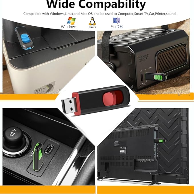 10 Pack 64GB USB Flash Drive, USB 2.0 Memory Stick Thumb Drive Pen Drives Jump Drive for Data Storage Multiple Color