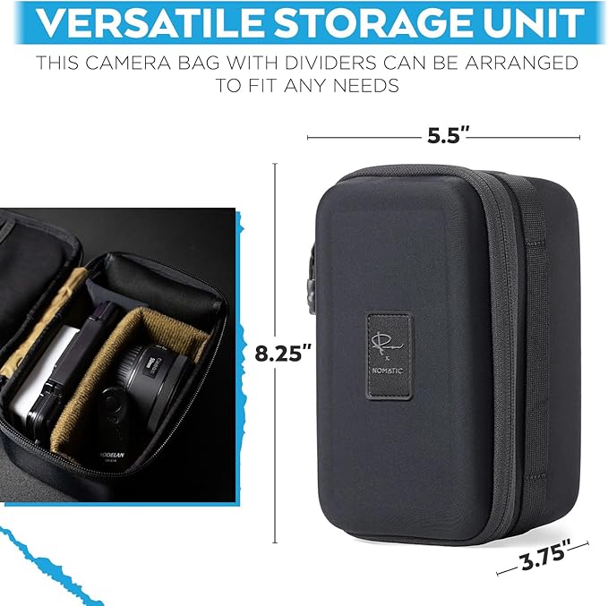 NOMATIC Mckinnon Camera Accessory Case- Eva Molded Foam with Customizable Camera Bag Dividers, Perfect for DSLR Cameras