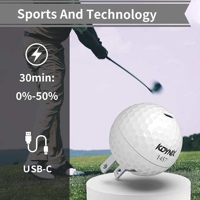 USB C Charger Block 20W，Creative Golf Ball Type C Wall Charger，GaN III Power Adapter with UL Certified，Fast Charging for iPhone 16/15 Series, Galaxy, Google Pixel,iPad,AirPods