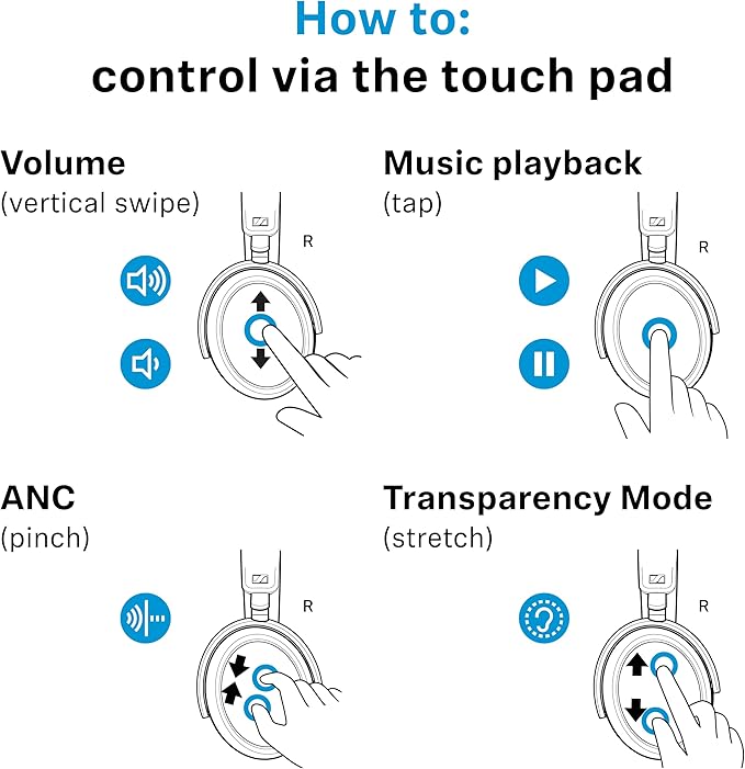 Sennheiser Consumer Audio Momentum 4 Wireless Headphones - Bluetooth Headset for Crystal-Clear Calls with Adaptive Noise Cancellation, 60h Battery Life, Customizable Sound, White (509267)