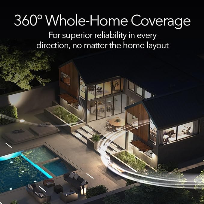 NETGEAR Orbi 970 Series Quad-Band WiFi 7 Mesh Network System (RBE973S), Router + 2 Satellite Extenders, Security Features, Up to 27Gbps, Covers Up to 10,000 sq. ft., 200 Devices, 10 Gig Internet Port