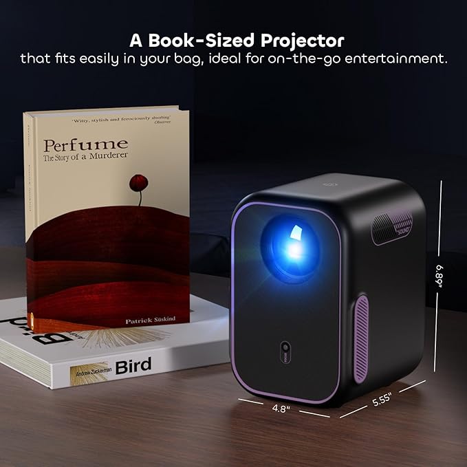 Google TV Projector with WiFi Bluetooth, 1080P Full Ultra HD 4K Supported, Smart Projection for Home Theater Movie, Outdoor Portable Mini HDMI NothingProjector NP One