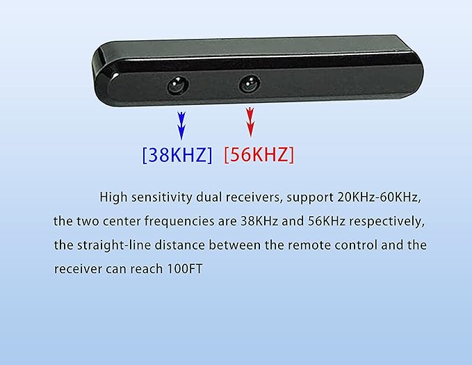 IR Repeater Kit, ir Repeater System, IR Remote Control Extender,Control 1 to 18Devices.Supports up to 100 Feet, Dual Sensors Receiver