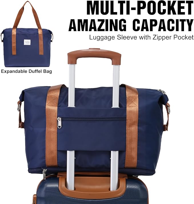 LONG VACATION Carry On Luggage Sets 3 Piece 20 Inch Suitcase Set, ABS+PC Hardshell Lightweight Travel Luggage with Spinner Wheels & YKK Zipper TSA Lock (NAVY, 20 Inch)