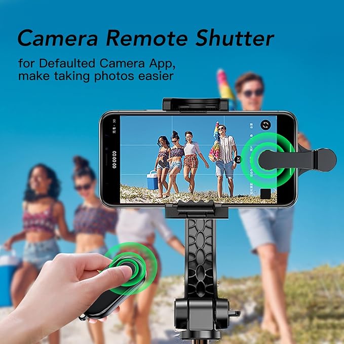 Remote Control Page Turner for Kindle Paperwhite Oasis Kobo eReaders,Kindle Clicker Page Turner Accessories for iPhone,iPad, Android Tablets Reading Novels,Camera Video Record&Shutter Selfie (Black)