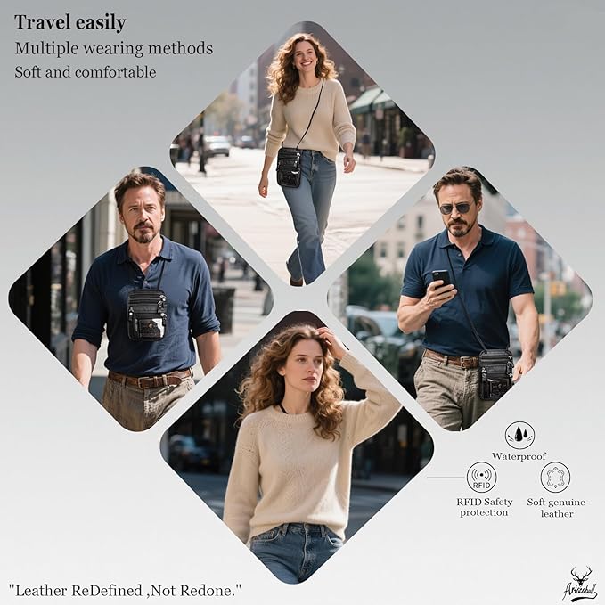 Neck Wallet - Rfid Wallet Women - passport holder for travel - Travel Wallet Passport Holder For Travel Women - 10.3x6.8inch (Black)