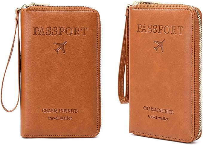 Multi-Function RFID Travel Passport Wallet with Phone Pocket - Ultimate Passport Holder for Women & Men | Holds Phones, Passports, Cash, Cards & Boarding Passes (Blue)