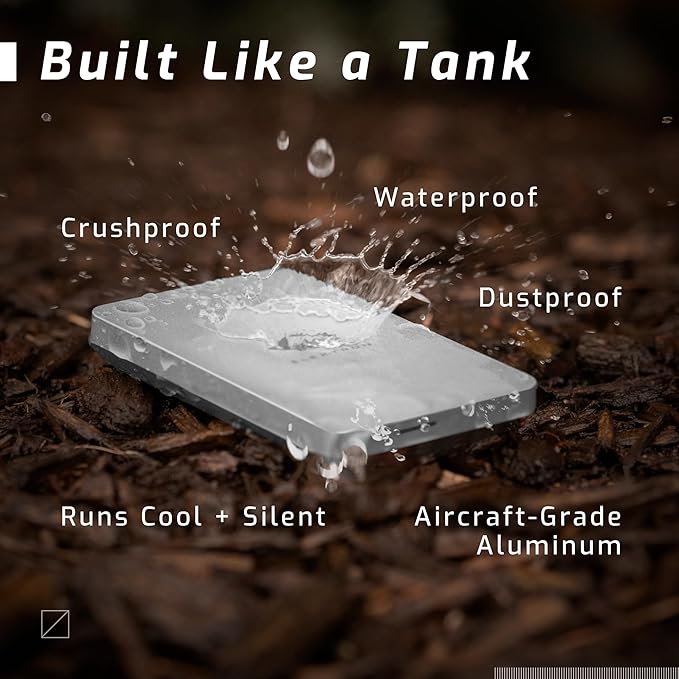 OWC Envoy Pro Elektron Portable SSD - 1TB External Solid State Drive USB 3.2 Gen 2 - USB-C SSD - Professional Grade Speed 10Gb/s Read and Write - Crushproof, Dustproof, and Waterproof