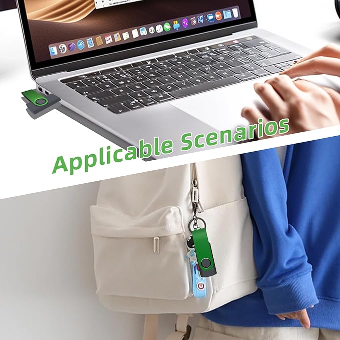 10-Pack Flash Drive 16 GB,XUANREG USB 2.0 Thumb Drives Bulk Drive Memory Stick with Sticker Paper and Lanyards, Bulk Flash Drives 16GB