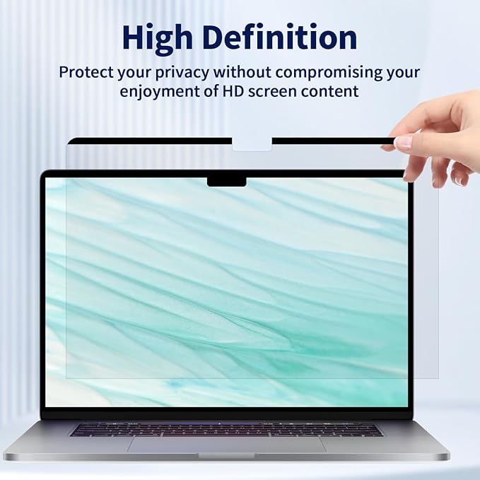 Magnetic Privacy Screen for 13 Inch MacBook Pro (2016, 2017, 2018, 2019, 2020, 2021, 2022, M1, M2), Removable Matte Laptop Privacy Screen Anti Glare Blue Light Filter, Anti-Spy for Mac 13''