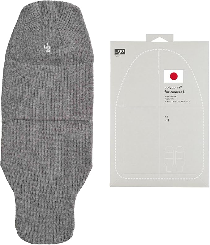 Camera Cover, Polygon W, Made in Japan, L size, Light Gray