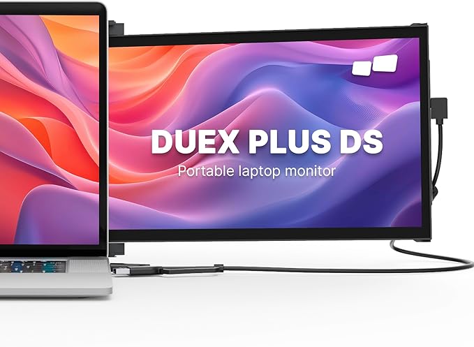 Portable Monitor for Laptops, New Mobile Pixels Duex Plus DS 13.3" Full HD IPS Dual Laptop Monitor, USB C/HDMI Plug and Play Laptop Screen Extender,Windows/Mac/Android/Switch Compatible