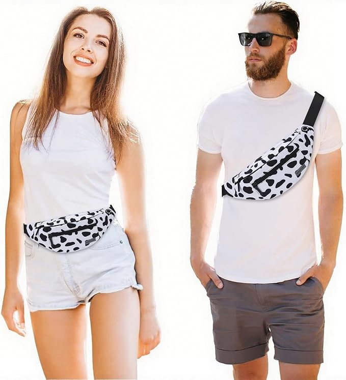 MAXTOP Large Crossbody Fanny Pack with 4-Zipper Pockets,Gifts for Enjoy Sports Festival Workout Traveling Running Casual Hands-Free Wallets Waist Pack Phone Bag Carrying All Phones