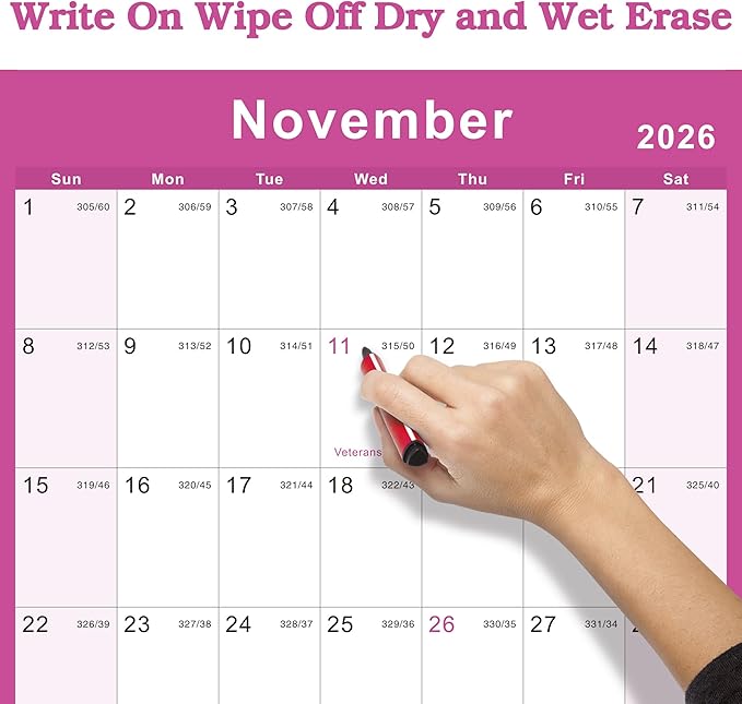 2026 Yearly Wall Calendar - annual calendar 2026, 2026 Yearly Wall Calendar&Planner with Thick Paper, January 2026 - December 2026, X Large, 34.7" x 22.8", 2026 Yearly Planner (Yearly Wall Calendar)