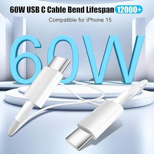 USB Type C Charger for iPhone 16 Pro,40W Multiport Type C Charger Fast Charging,2Pack 4 Port USB C Wall Charger 10FT USBC Chargers Cord for iPhone 16/16 Pro/16 ProMax/16e/15/15 ProMax/15 Plus,iPad Pro